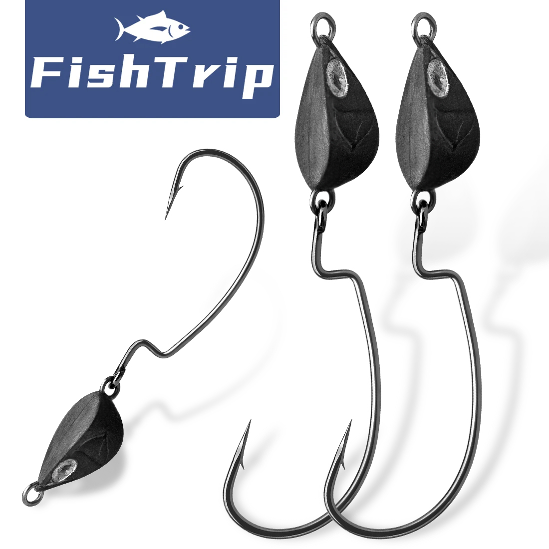 Fishing Hook Assortment - FishTrip 10Pcs Jig Head Fishing Hook