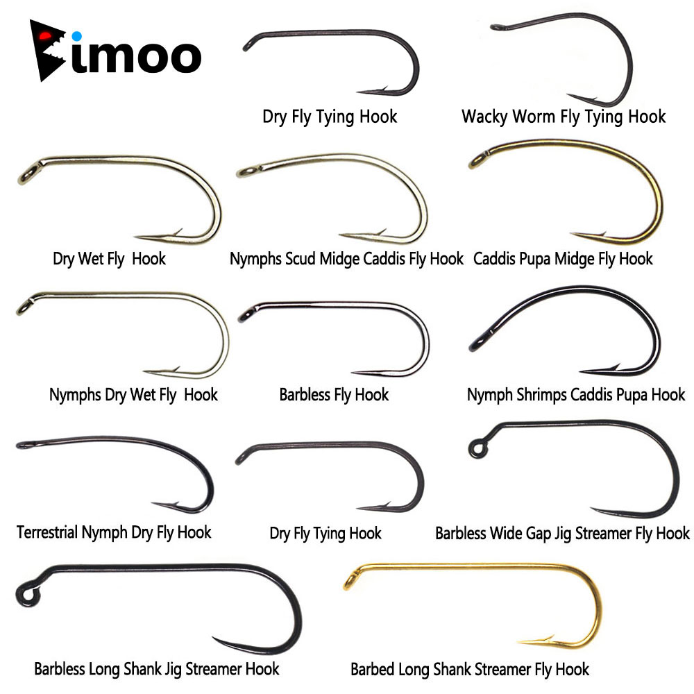 Fishing Hook Barbless - Bimoo 100PCS 8 # ~ 22