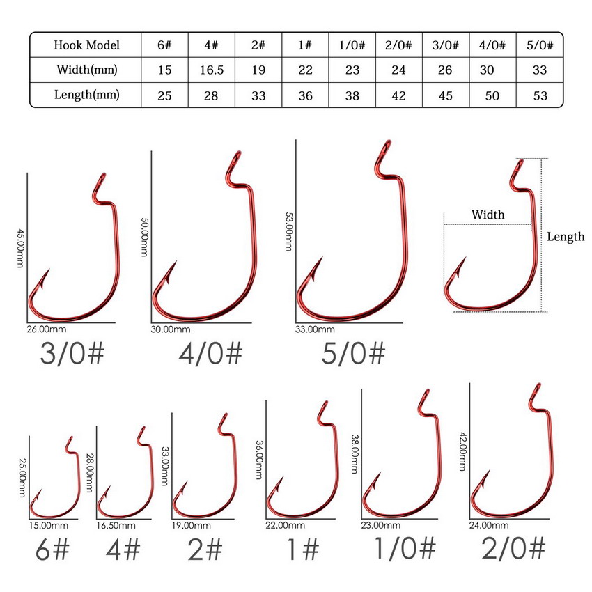 50pcs Wide Belly Crankbait Hoo - đánh giá và giá Fishing Hook Offset