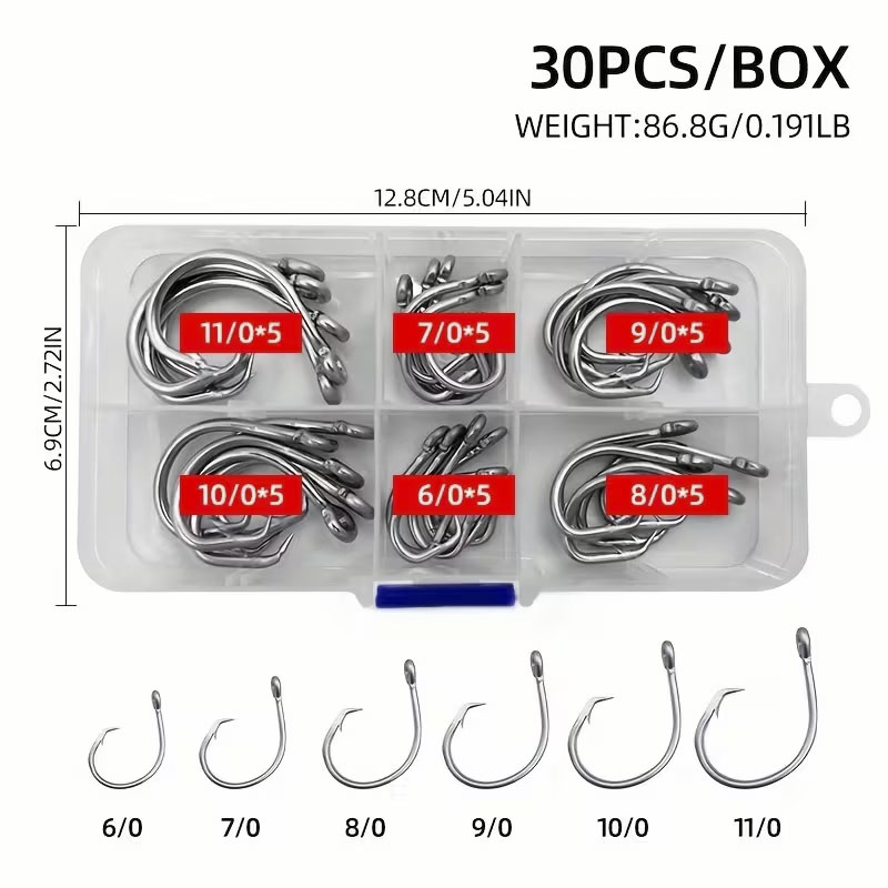 30pcs/box Fishing Hooks Stainl - đánh giá và giá Fishing Hook Assortment