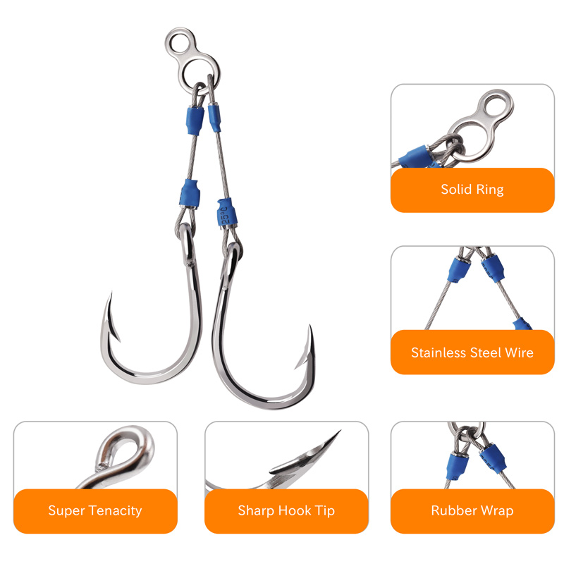 ZYZHE Steel Wire Jig Assist Ho - đánh giá và giá Fishing Hook Barbless