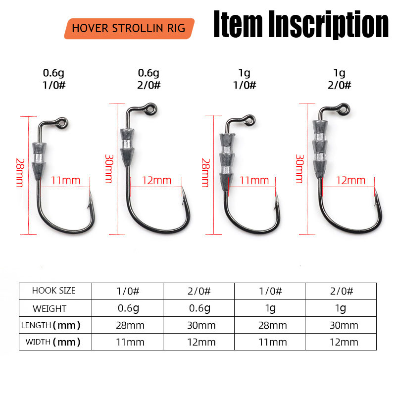 WODJYJ 10pieces 0.6g 1g fishin - đánh giá và giá Fishing Hook Offset