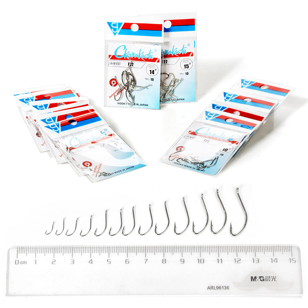 Ckamakastu F22 Trắng Nước Mặn  - đánh giá và giá Fishing Hook Barbless