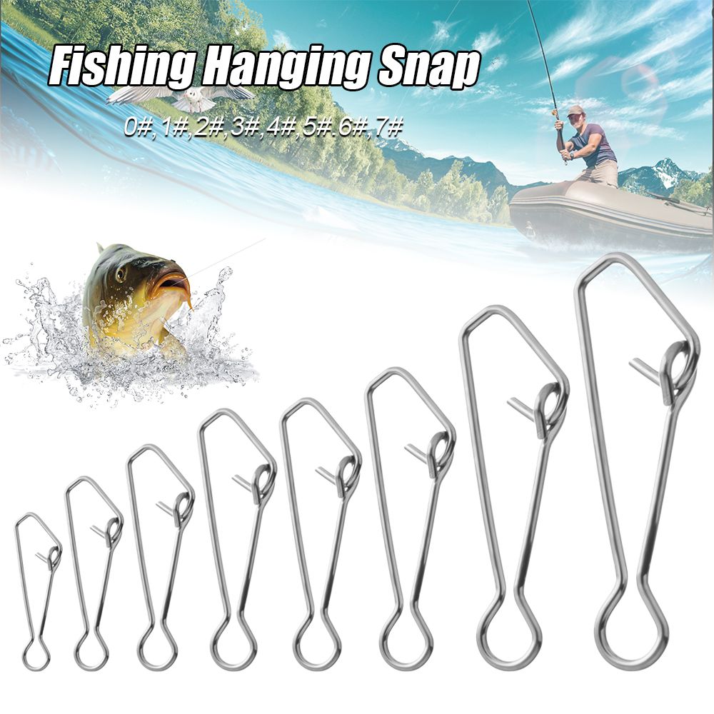 50 Cái/gói Nhanh Móc Khóa Móc  - đánh giá và giá Fishing Hook Stainless Steel