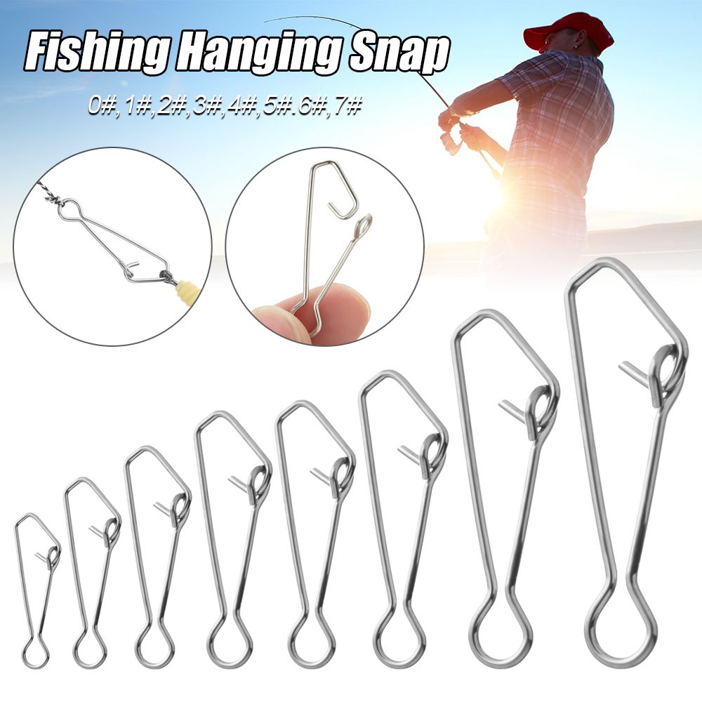 50 Cái/gói Nhanh Móc Khóa Móc  - đánh giá và giá Fishing Hook Stainless Steel