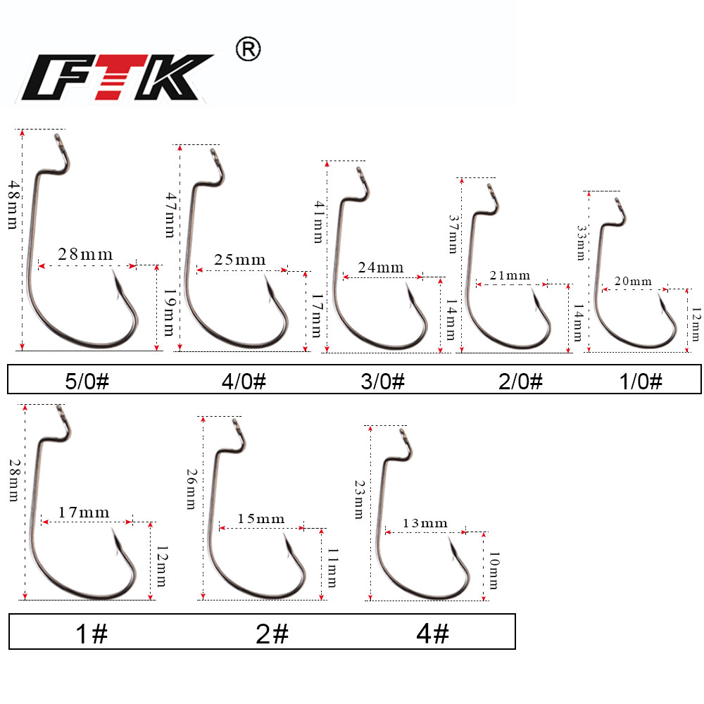 FTK 12-20PCS Offset Fishing Ho - đánh giá và giá Fishing Hook Offset