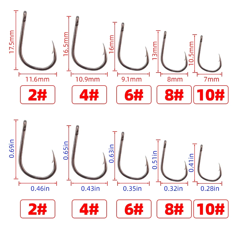Hirisi 50pcs Barbed  Coated Ca - đánh giá và giá Fishing Hook Offset