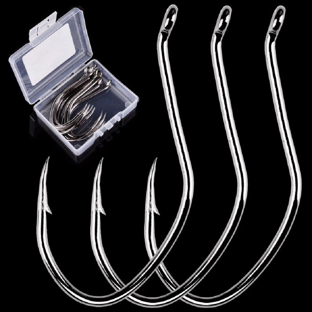 10pcs/Box Barbed Catfish Fishi - đánh giá và giá Fishing Hook Offset