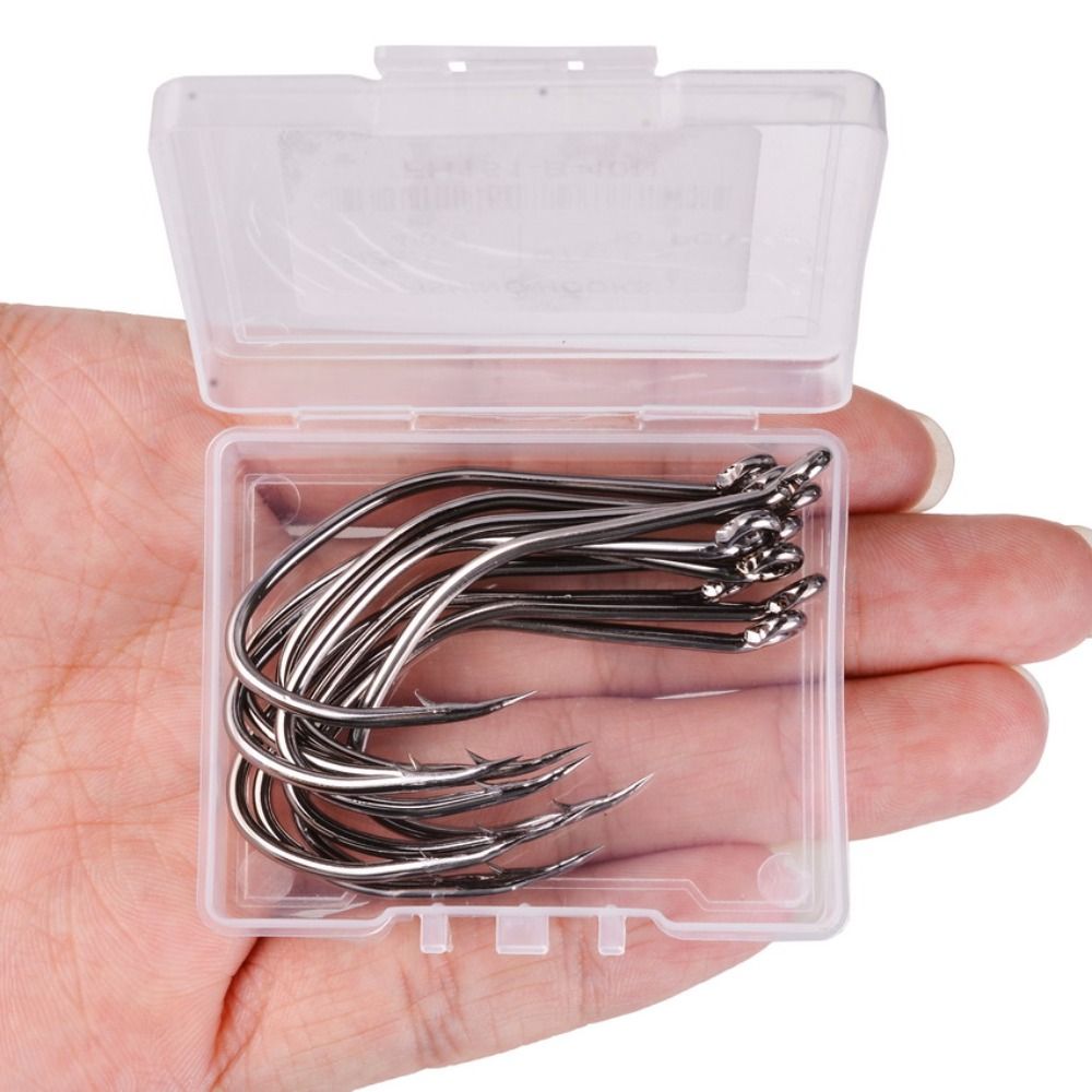 10pcs/Box Barbed Catfish Fishi - đánh giá và giá Fishing Hook Offset