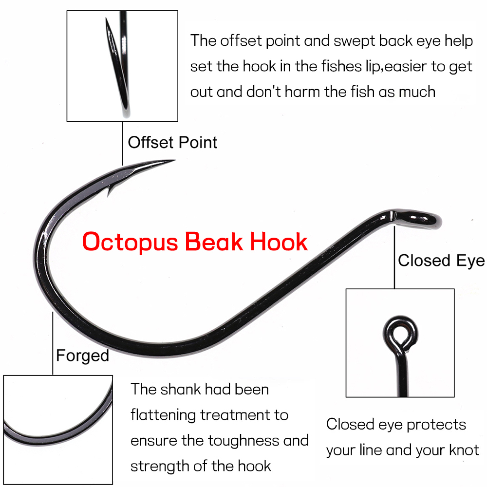 Bimoo 20 Chiếc Bù Đắp Bạch Tuộ - đánh giá và giá Fishing Hook Barbless
