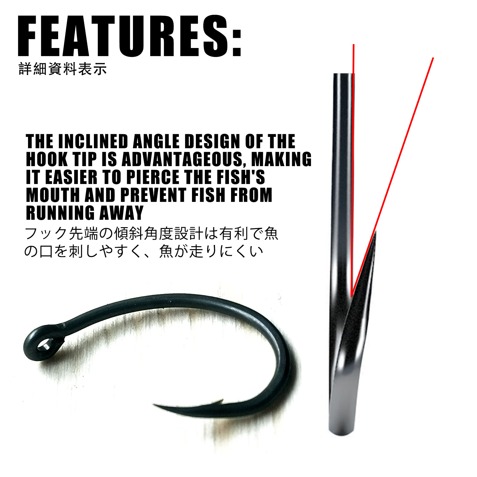 50pcs Carp Fishing Hooks PTFE  - đánh giá và giá Fishing Hook Offset