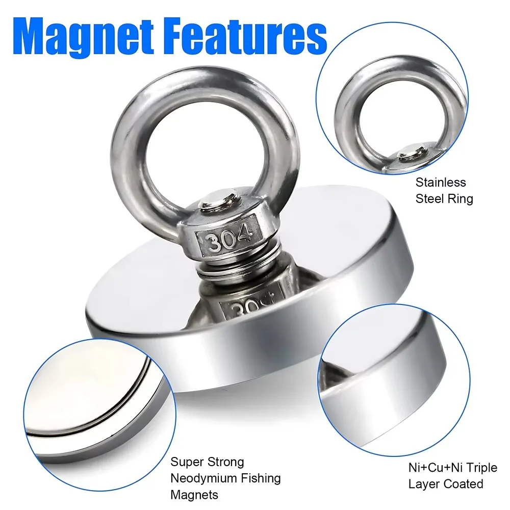 D16~D42mm Super Strong Neodymi - đánh giá và giá Fishing Hook Stainless Steel