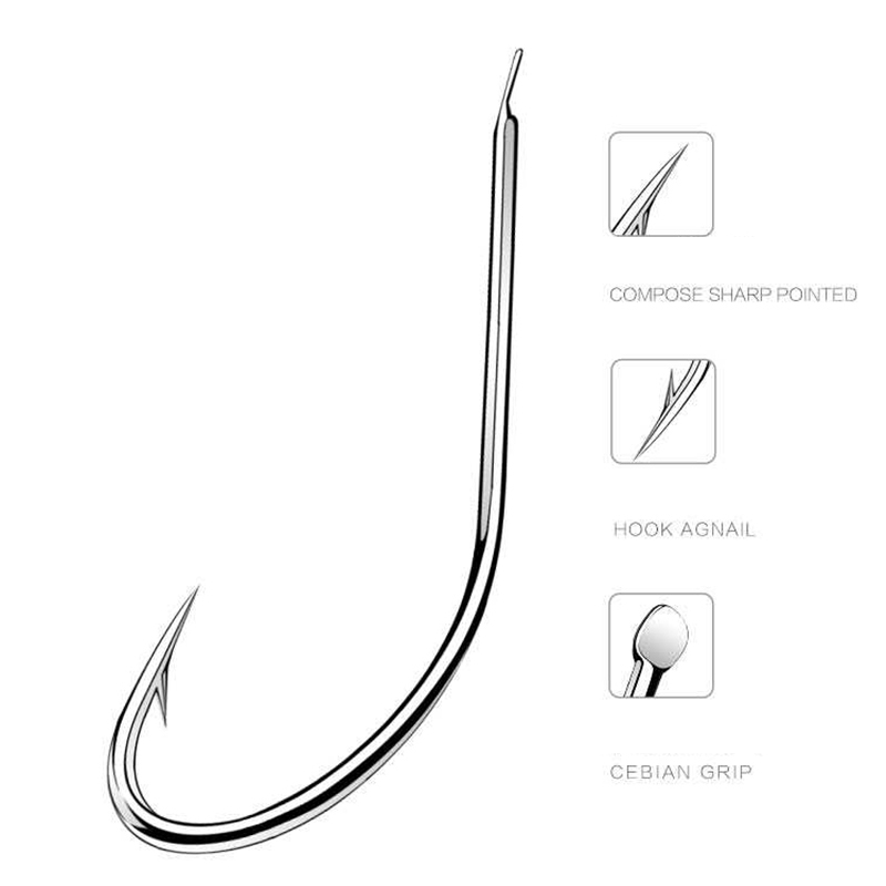 100pcs/box Iseama Circle Carp  - đánh giá và giá Fishing Hook Offset